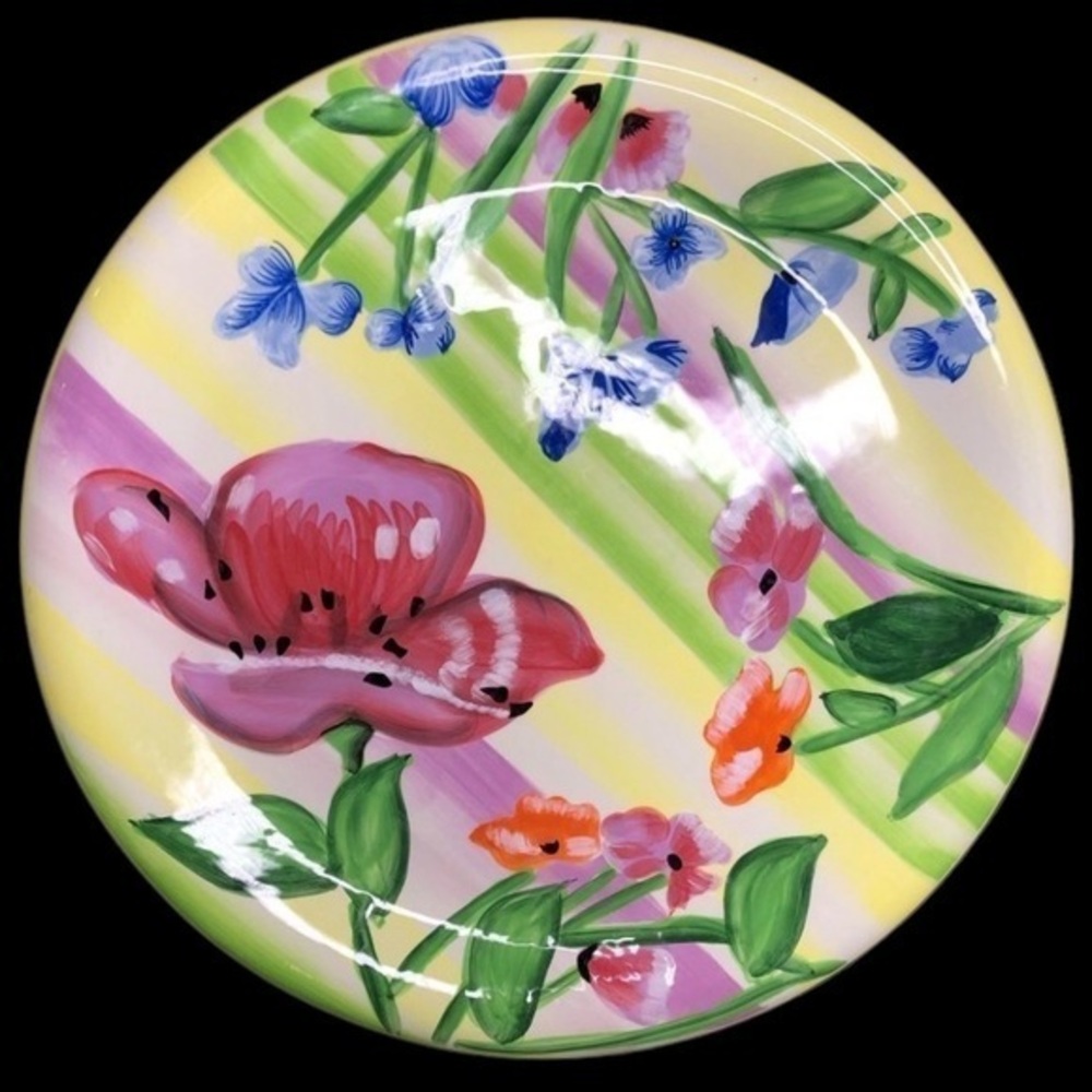 Ambiance Collection Gabriella by Nanette Vacher 13 3/4” Platter w/crazing